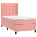 cadre de lit et matelas Rose 80x200 cm Velours