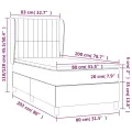 cadre de lit et matelas Rose 80x200 cm Velours
