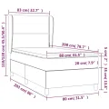 cadre de lit et matelas Vert foncé 80x200 cm Velours