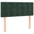 cadre de lit et matelas Vert foncé 80x200 cm Velours
