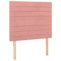 cadre de lit et matelas Rose 80x200 cm Velours