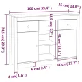 Buffet 100x35x74,5 cm Bois massif de pin