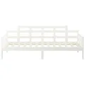 Lit de jour blanc bois de pin massif 80x200 cm