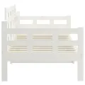 Lit de jour blanc bois de pin massif 80x200 cm