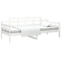 Lit de jour Blanc Bois massif de pin 90x190 cm