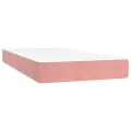 cadre de lit avec matelas LED Rose 80x200 cm Velours