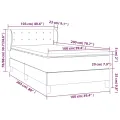 cadre de lit avec matelas Noir 100x200 cm Velours