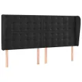 cadre de lit matelas et LED Noir 200x200 cm Velours