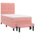cadre de lit et matelas Rose 80x200 cm Velours