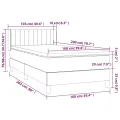 cadre de lit avec matelas Noir 100x200 cm Velours