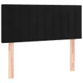 cadre de lit avec matelas Noir 100x200 cm Velours