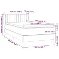 cadre de lit avec matelas Noir 100x200 cm Velours