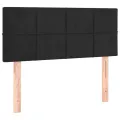 cadre de lit avec matelas Noir 100x200 cm Velours