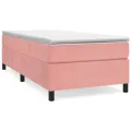 cadre de lit et matelas Rose 80x200 cm Velours