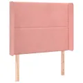cadre de lit matelas et LED Rose 80x200 cm Velours