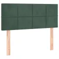 cadre de lit et matelas Vert foncé 80x200 cm Velours