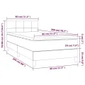 cadre de lit et matelas Vert foncé 80x200 cm Velours