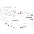 cadre de lit et matelas Vert foncé 80x200 cm Velours