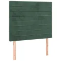 cadre de lit et matelas Vert foncé 80x200 cm Velours