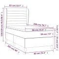 cadre de lit et matelas Vert foncé 80x200 cm Velours