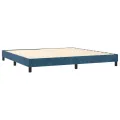 cadre de lit et matelas Bleu foncé 200x200cm Velours