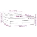 cadre de lit et matelas Bleu foncé 200x200cm Velours