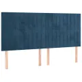 cadre de lit et matelas Bleu foncé 200x200cm Velours