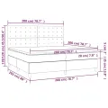 cadre de lit et matelas Bleu foncé 200x200cm Velours