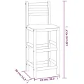 Tabourets de bar lot de 6 bois massif d'acacia
