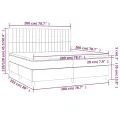 cadre de lit et matelas Bleu foncé 200x200cm Velours