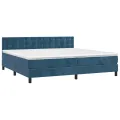 cadre de lit matelas et LED Bleu foncé 200x200 cm