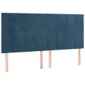cadre de lit et matelas Bleu foncé 200x200cm Velours