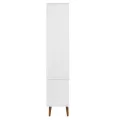 Armoire à vitrine MOLDE Blanc 90x35x175 cm Bois de pin massif