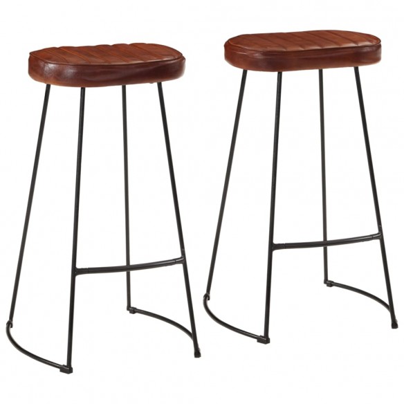 Tabourets de bar Gavin 2 pcs marron foncé 44x37,5x78 cm