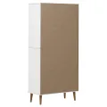 Bibliothèque MOLDE Blanc 85x35x170,5 cm Bois massif de pin