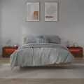 Tables de chevet 2 pcs avec LED chêne marron 60x35x40 cm