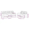 Ensemble de canapés 2 pcs avec coussins Marron Tissu