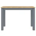 Table à manger Panama gris 117x60x75 cm bois massif de pin