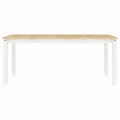 Table à manger Corona blanc 180x90x75 cm bois massif de pin