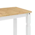 Table à manger Corona blanc 180x90x75 cm bois massif de pin