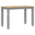 Table à manger Corona gris 112x60x75 cm bois massif de pin