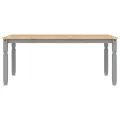 Table à manger Corona gris 180x90x75 cm bois massif de pin