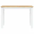 Table à manger Corona blanc 112x60x75 cm bois massif de pin