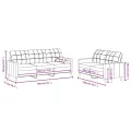 Ensemble de canapés 2 pcs avec coussins Taupe Tissu