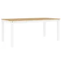 Table à manger Panama blanc 180x90x75 cm bois massif de pin