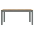 Table à manger Panama gris 160x80x75 cm bois massif de pin