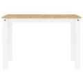 Table à manger Panama blanc 117x60x75 cm bois massif de pin
