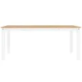 Table à manger Panama blanc 180x90x75 cm bois massif de pin