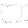 Table à manger Panama blanc 117x60x75 cm bois massif de pin