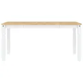 Table à manger Corona blanc 160x80x75 cm bois massif de pin